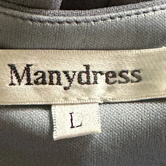 Manydress Elegant Gray Women's Sleeveless Long Dress - Picture 3 of 3